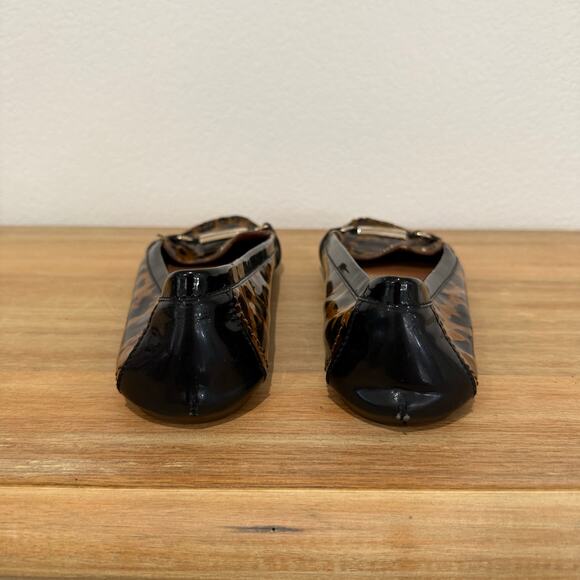 Coach Berdina Patent Leather Leopard Cheetah Flats Loafers Moccasins Size 9.5 - Picture 5 of 13